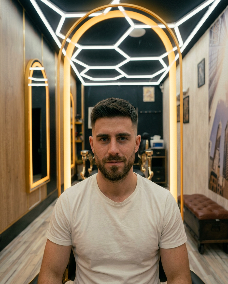 Corte degradado + barba